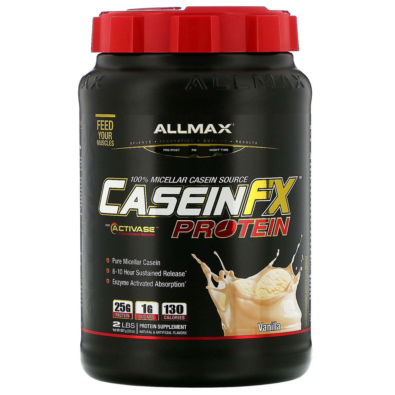 ALLMAX Nutrition CaseinFX 100 proteína micelar de caseína 2 lb