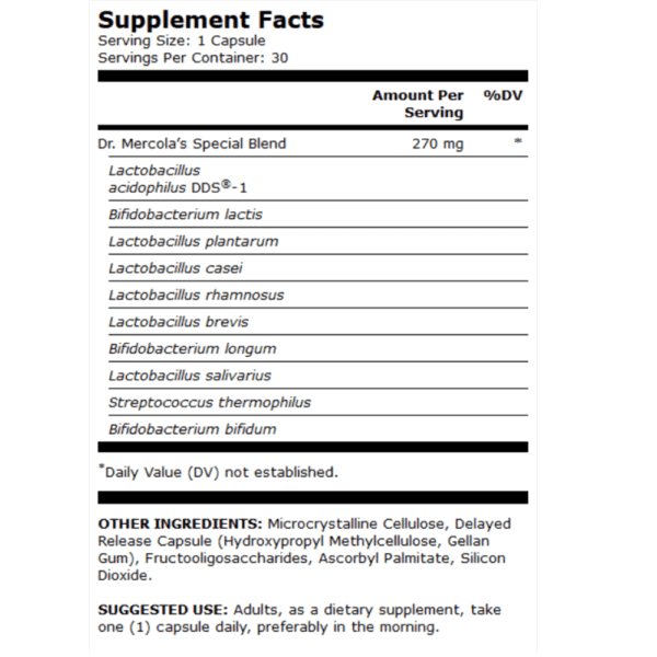 Probioticos completos Dr Mercola, 70 billones - Imagen 2