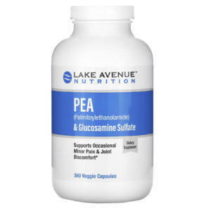 Lake Avenue Nutrition, PEA (palmitoiletanolamida) y sulfato de glucosamina, 600 mg y 1200 mg por porción, 360 cápsulas vegetales