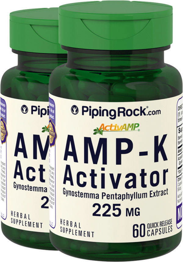 AMPK activo , 225 mg, 60 Cápsulas de liberación rápida, 2  Botellas/Frascos