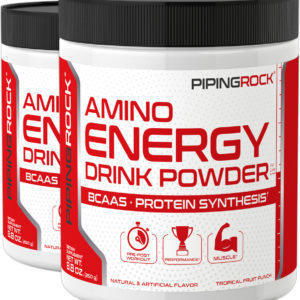 Polvos Amino Energy - Ponche de frutas tropicales, 8.8 oz (250 g) Botella/Frasco, 2  Botellas/Frascos