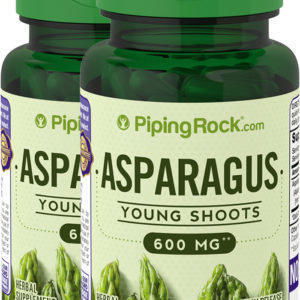 Espárrago , 600 mg, 100 Cápsulas de liberación rápida, 2  Botellas/Frascos