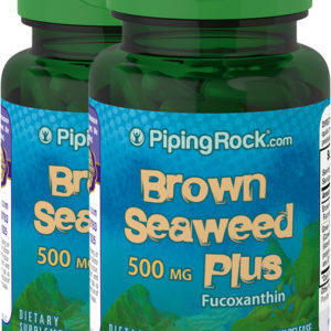 Alga marina marrón Plus (Wakame), 500 mg, 60 Cápsulas de liberación rápida, 2  Botellas/Frascos
