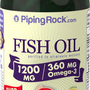 Aceite de pescado omega-3 recubierto sin aire , 1200 mg, 200 Perlas sin aire