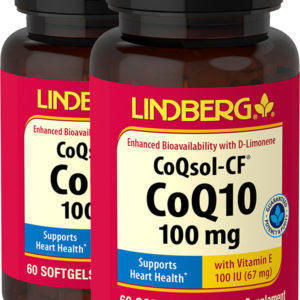 CoQsol-CF CoQ10, 100 mg, 60 Perlas, 2  Botellas/Frascos