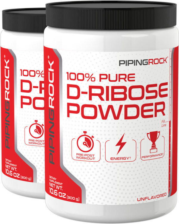 D-Ribosa en polvo - 100 % pura, 10.6 oz (300 g) Botella/Frasco, 2  Botellas/Frascos
