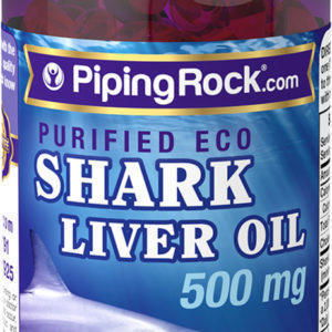 Aceite de hígado de tiburón ecológico, 500 mg, 100 Cápsulas blandas de liberación rápida