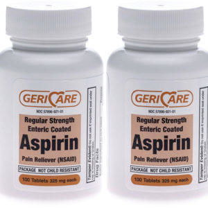 Aspirina 325 mg con recubrimiento entérico, Compare to Bayer potency_units.unit.44, 100 Tabletas recubiertas, 2  Botellas/Frascos