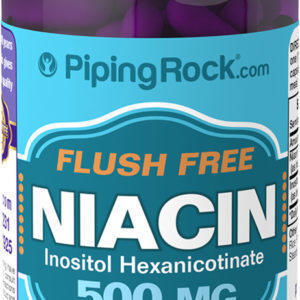 Niacina sin enrojecimiento de la piel , 500 mg, 100 Cápsulas de liberación rápida