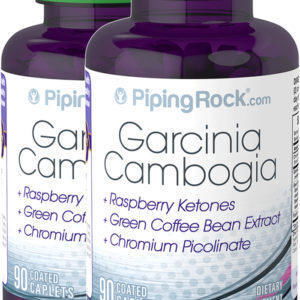 Garcinia cambogia 500 mg con cetonas de frambuesa y café verde, 90 Comprimidos recubiertos, 2  Botellas/Frascos