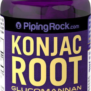 Fibra de raíz de konjac - Glucomanaro , 600 mg, 120 Cápsulas de liberación rápida