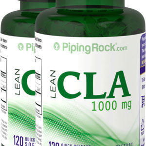 LEAN CLA 1000 mg (mezcla de aceite de cártamo), 120 Cápsulas blandas de liberación rápida, 2  Botellas/Frascos
