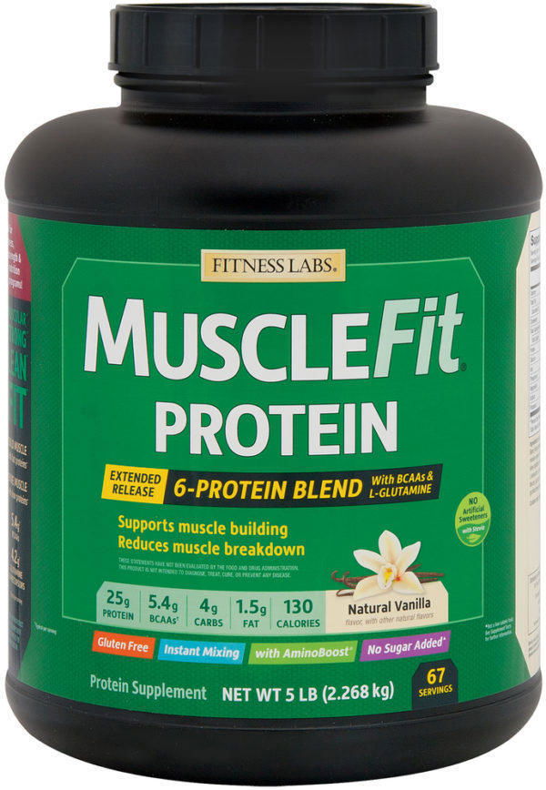 Proteína MuscleFit (vainilla natural), 5 lb (2.268 kg) size_units.unit.118