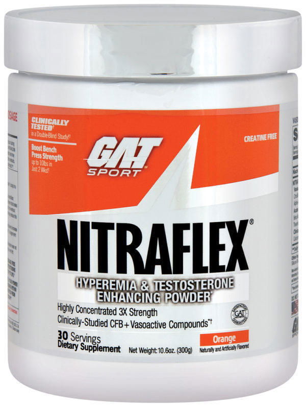 Suplemento en polvo Nitraflex (Sabor a naranja), 10.6 oz (300 g) Botella/Frasco