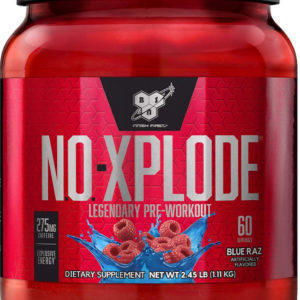 Suplemento en polvo para antes de hacer ejercicio N.O.-Xplode (sabor Blue Raz), 2.45 lbs size_units.unit.118
