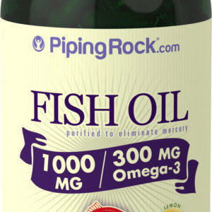 Aceite de pescado omega-3 sabor limón, 1000 mg, 240 Cápsulas blandas de liberación rápida