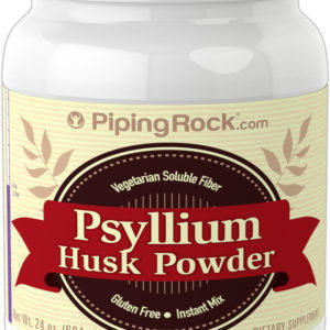 Cáscara de psyllium - Semilla en polvo, 24 oz (681 g) Botella/Frasco