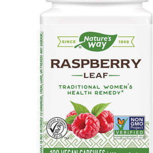 Hojas de frambuesa roja , 900 mg (por porción), 100 Cápsulas vegetarianas