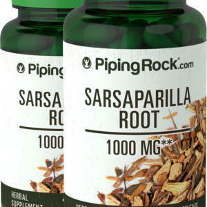 Raíz de zarzaparilla , 1000 mg, 120 Cápsulas de liberación rápida, 2  Botellas/Frascos