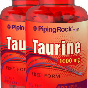Taurina , 1000 mg, 120 Comprimidos recubiertos, 2  Botellas/Frascos