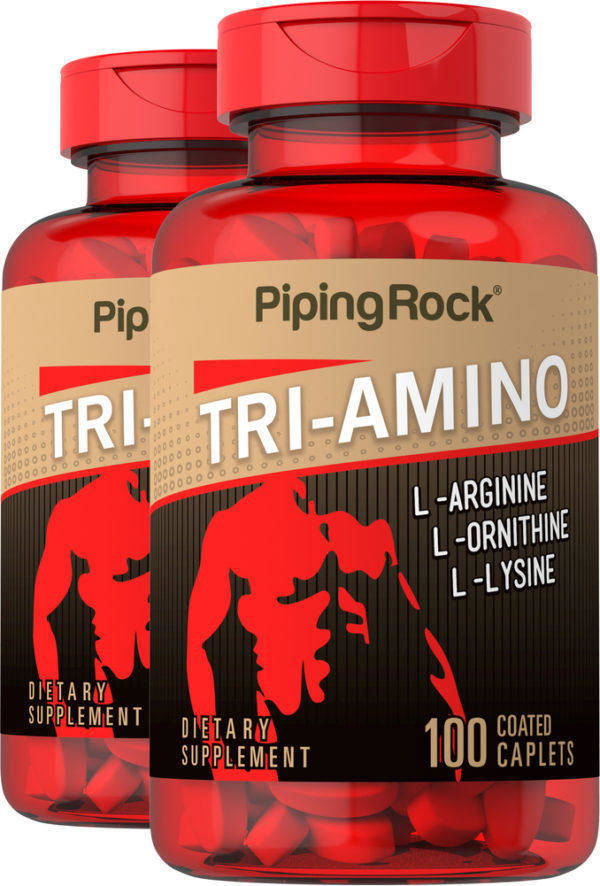 Tres aminoácidos: L-argininna, L-ornita, L-lisina, 100 Comprimidos recubiertos, 2  Botellas/Frascos