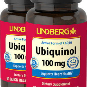 Ubiquinol, 100 mg, 60 Perlas, 2  Botellas/Frascos