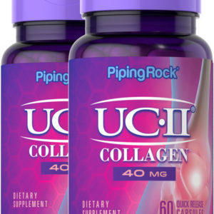 Colágeno UC-II - Fórmula para articulaciones, 40 mg, 60 Cápsulas de liberación rápida, 2  Botellas/Frascos