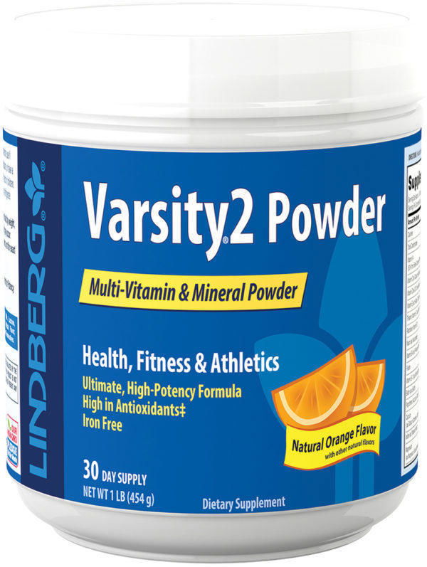 Multivitaminas y minerales en polvo Varsity 2, suministro para 30 días (sabor natural a naranja), 1 lb (454 g) Botella/Frasco