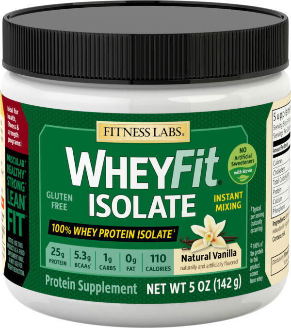 Extracto proteico de lactosuero WheyFit, sabor Natural Vanilla (tamaño de muestra), 5 oz (142 g) size_units.unit.118