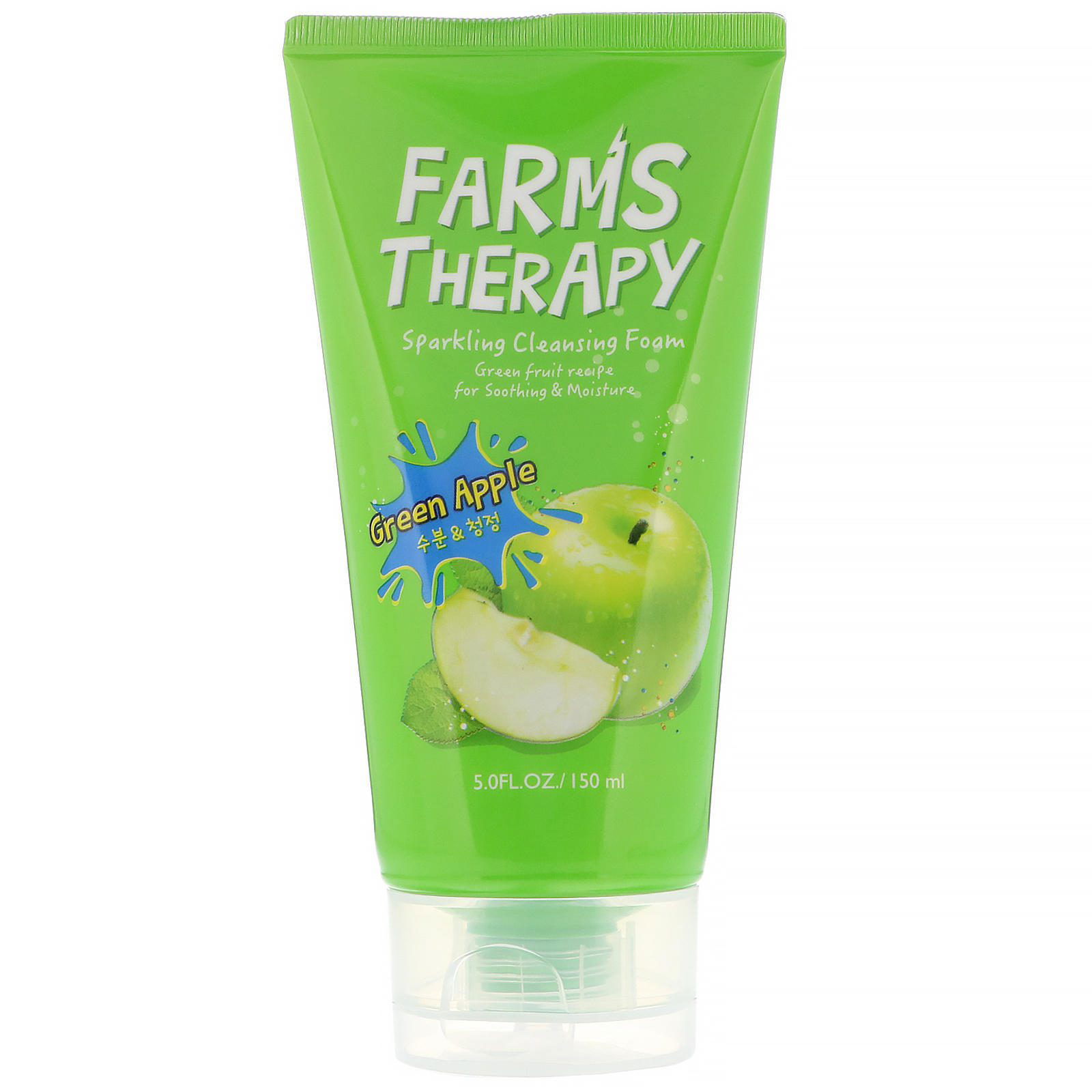 Doori Cosmetics, Tratamiento de la granja, Espuma de limpieza resplandeciente, Manzana verde, 150 ml (5,0 oz. líq.)