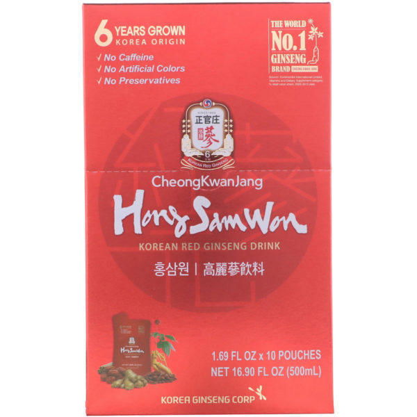 Cheong Kwan Jang, Hong Sam Won, Bebida de Ginseng Rojo Coreano, 20 sobres, 50 ml (1.69) c/u - Imagen 3