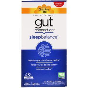 Country Life, Gut Connection, Sleep Balance, 60 cápsulas veganas
