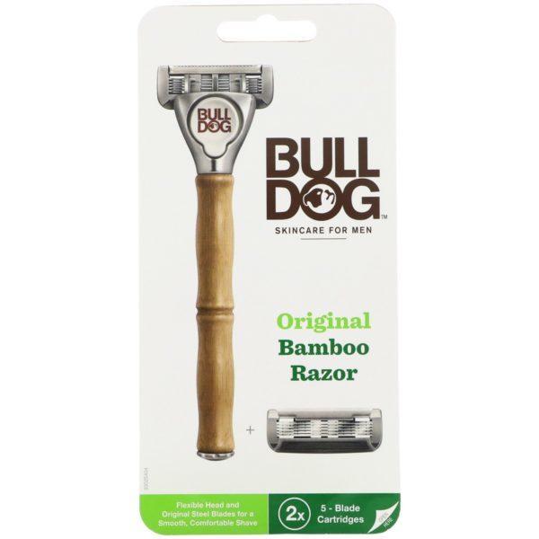 Bulldog Skincare For Men, Afeitadora de bambú original, dos cartuchos de 5 cuchillas - Imagen 2