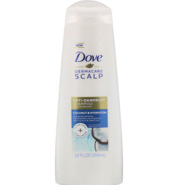 Dove, DermaCare Scalp, Champú anticaspa para el cuero cabelludo, Coco e hidratación, 355 ml (12 oz. líq.)