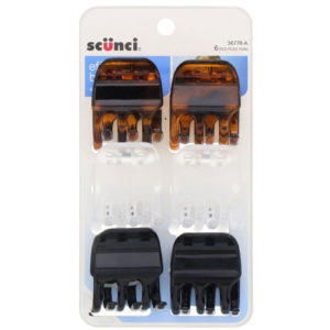 Scunci, Effortless Beauty, Pinzas con dientes gruesos, varios colores, 6 unidades