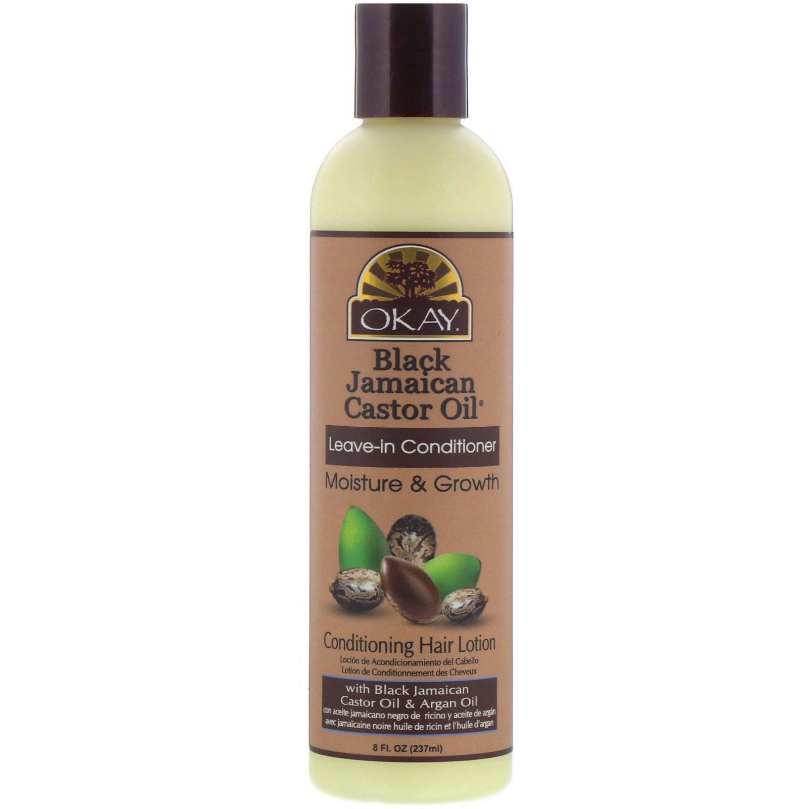 Okay Pure Naturals, Black Jamaican Castor Oil, Acondicionador sin enjuague, 237 ml (8 oz. líq.)