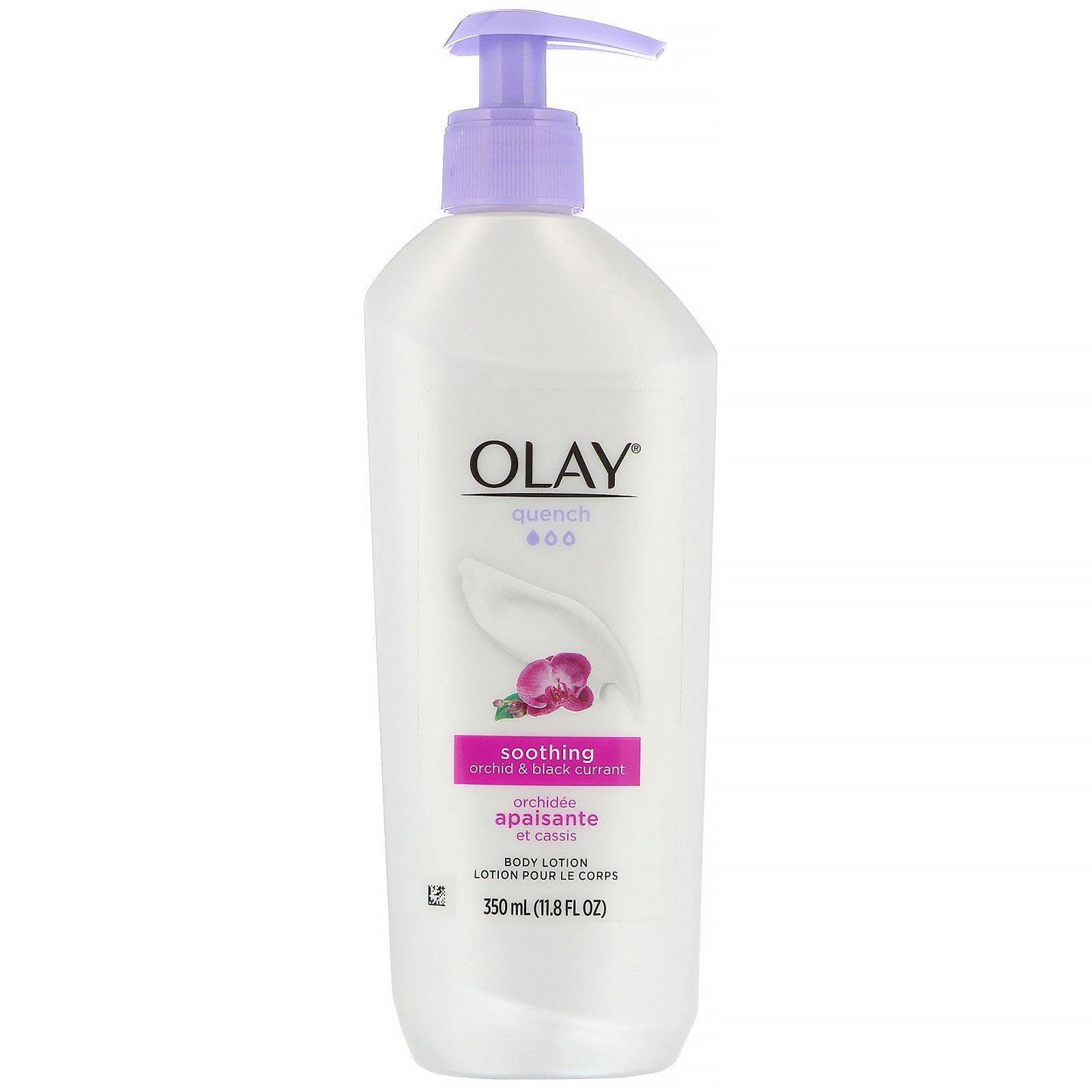 Olay, Quench, Loción corporal suavizante, Orquídeas y grosella negra, 350 ml (11,8 oz. líq.)