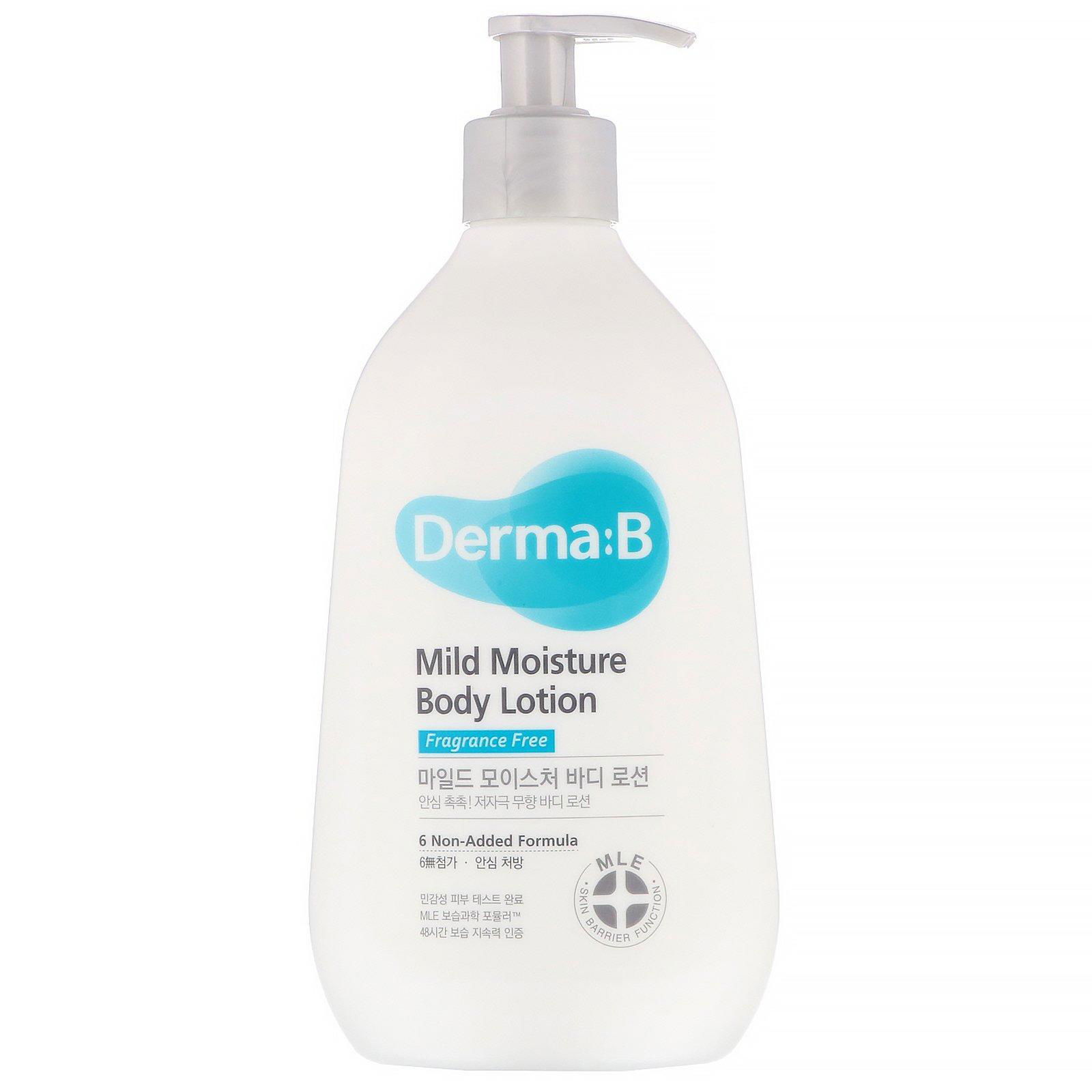 Derma:B, Loción corporal humectante suave, sin fragancia, 13,5 oz. líq (400 ml)