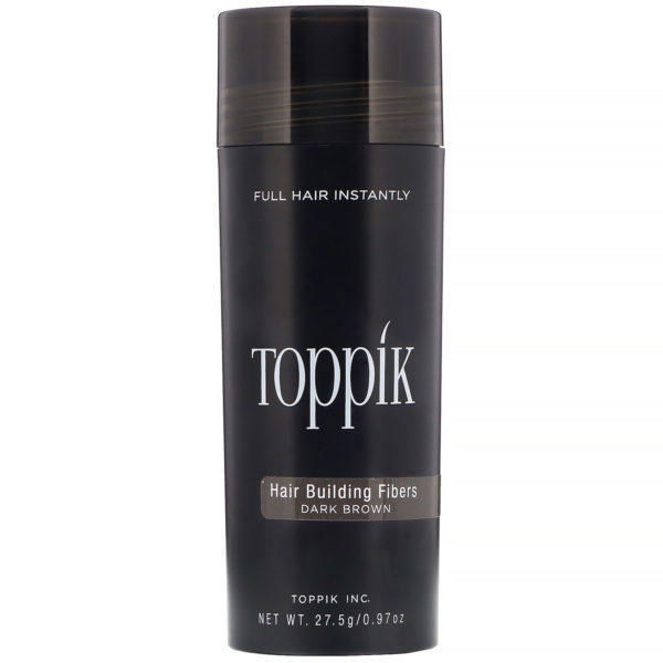 Toppik, Fibras de engrosamiento capilar, Marrón oscuro, 27,5 g (0,97 oz)