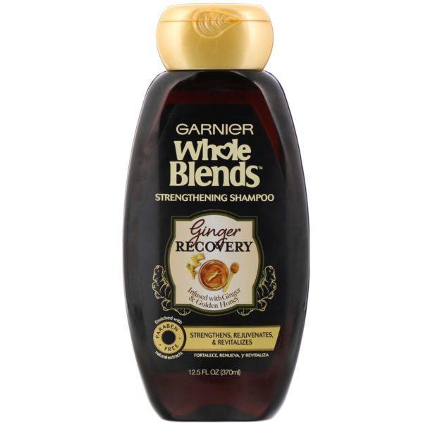 Garnier, Whole Blends, Champú de fortalecimiento, Recuperación con jengibre, 370 ml (12,5 oz. líq.)
