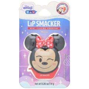 Lip Smacker, Bálsamo labial Disney Emoji, Minnie, #StrawberryLe-Bow-nade, sabor limonada con frutilla, 7,4 g (0,26 oz)