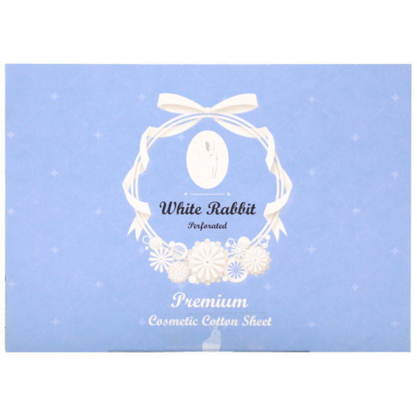 White Rabbit, Premium Cosmetic Cotton Sheet, Perforated, 200 Sheets