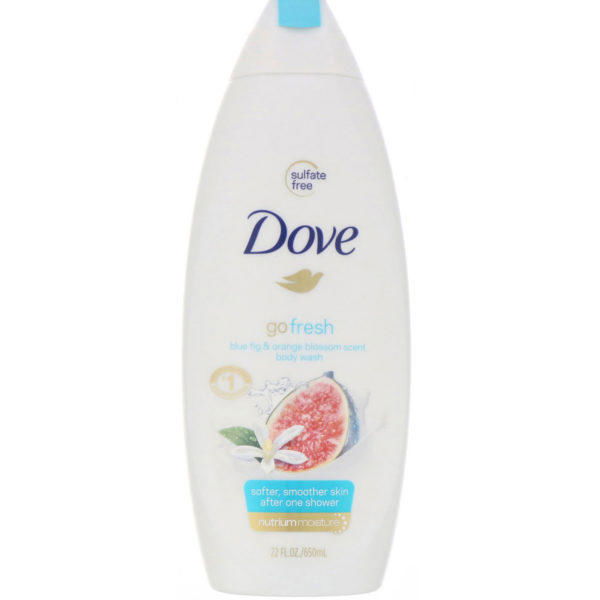 Dove, Go Fresh, Jabón corporal, Higo azul y flor de naranjo, 650 ml (22 oz. líq.)