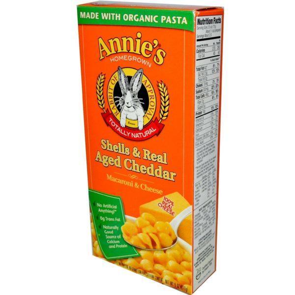 Annie's Homegrown, Conchas & Cheddar Añejo Auténtico, Macarrones & Queso, 6 oz (170 g) - Imagen 2