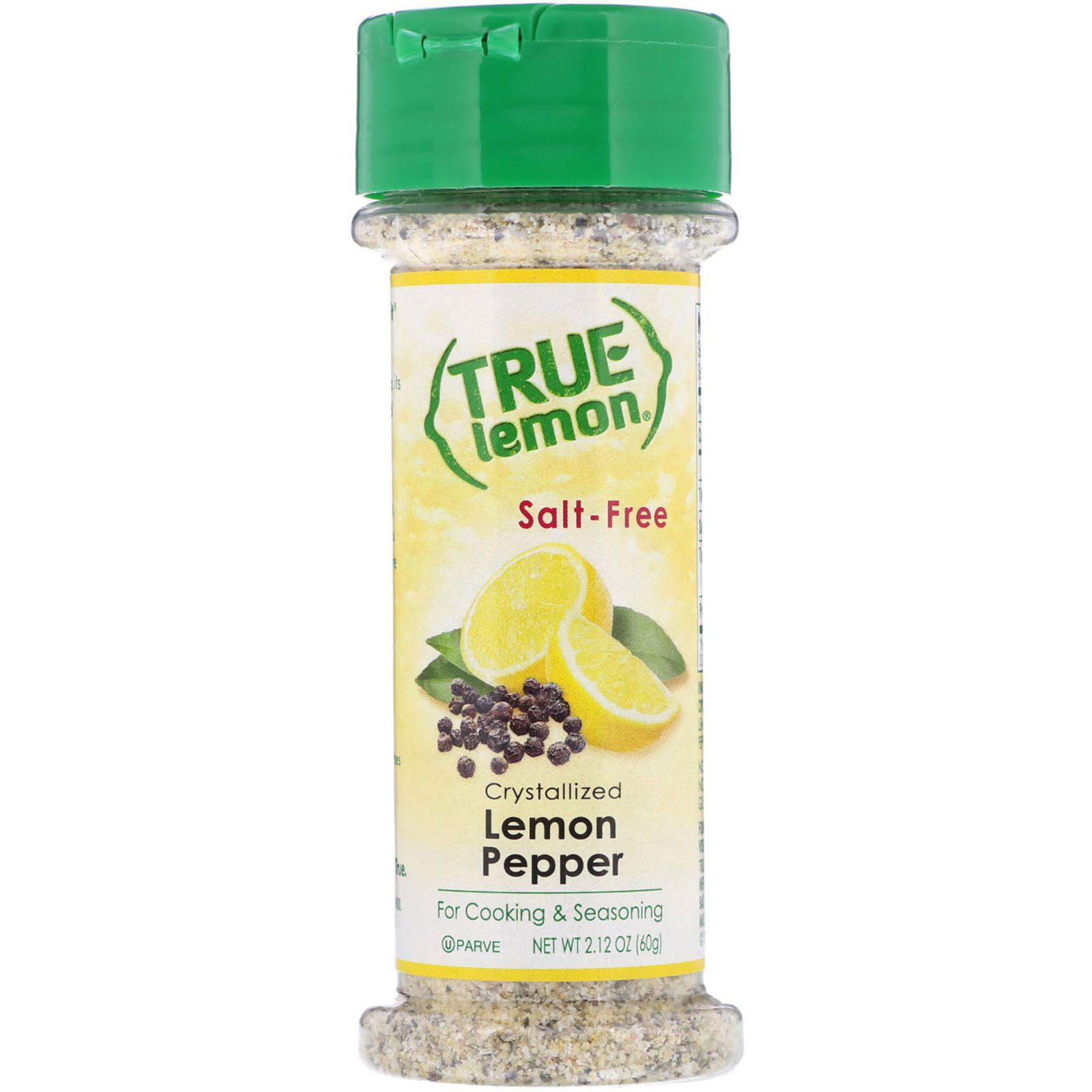 True Citrus, Verdadero limón, limón cristalizado y pimienta, sin sal, 2.12 oz (60 g)