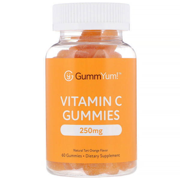 GummYum!, Gomitas con vitamina C, Sabor natural a naranja ácida, 250 mg, 60 gomitas