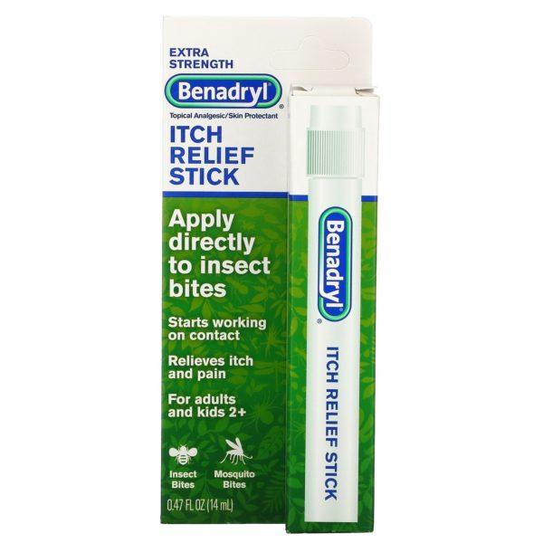 Benadryl, Itch Relief Stick, Extra Strength, 0.47 fl oz (14 ml) - Imagen 2