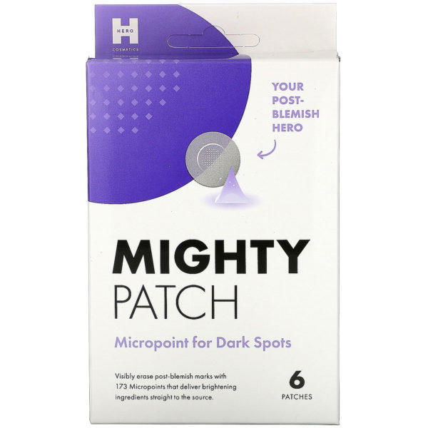 Hero Cosmetics, Mighty Patch, Micropoint for Dark Spots, Parches con micropuntos para las manchas oscuras, 6 parches