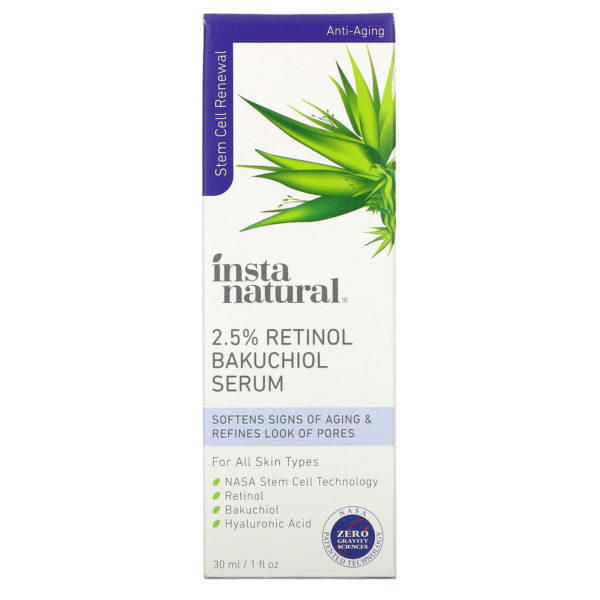 InstaNatural, 2.5% Retinol Bakuchiol Serum, 1 fl oz (30 ml) - Imagen 2