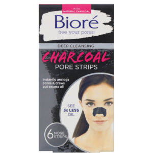 Biore, Tiras para limpieza profunda de los poros, carbón vegetal, 6 tiras para la nariz